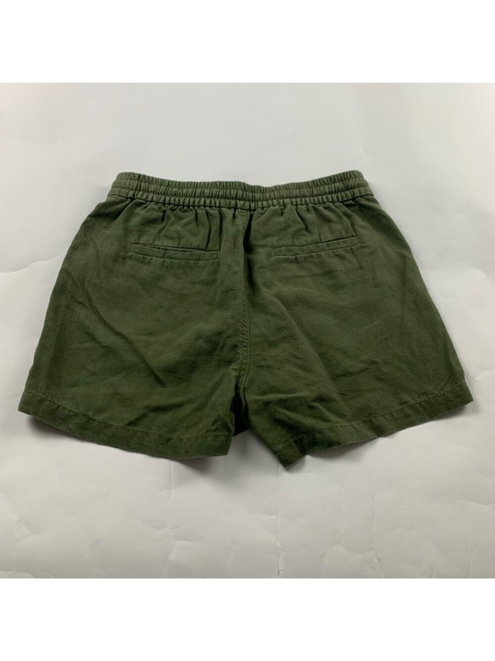 J. Crew Point Sur Dark Green Linen Blend Pull On Shorts XS - Picture 4 of 4